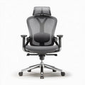 Chaise de bureau ergonomique en mesh beige avec support lombaire réglable 60 x 60 x 110cm