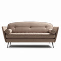 Canapé en tissu beige 180 x 80 x 75cm avec accoudoirs et pieds en métal