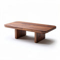Table basse en bois massif couleur noyer dimensions 120 x 60 x 40 cm